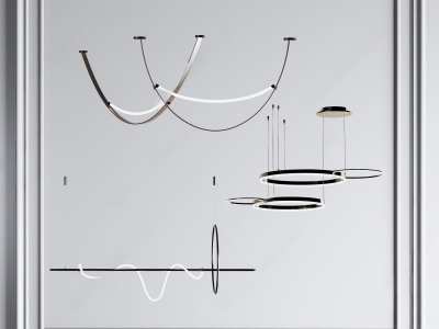 现代吊灯3D模型下载